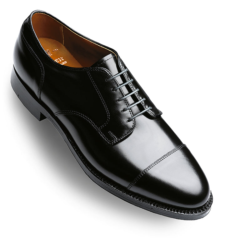 ALDEN 2161 Shell Cordovan Black Leather Sz 7.5 B/D Mens Cap‎ Toe Blucher Shoes 2161 - Cap Toe Blucher in Black Shell Cordovan – ALDEN SHOES main image 2