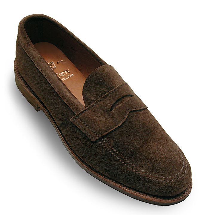 5736F Unlined Penny Loafer (Dark Brown Suede) – The Alden Shop display picture 2