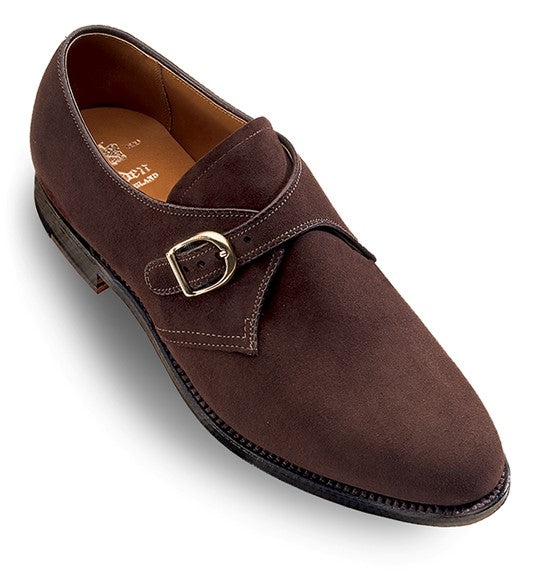 953 Plain Toe Monk Strap (Mocha Kid Suede) – The Alden Shop