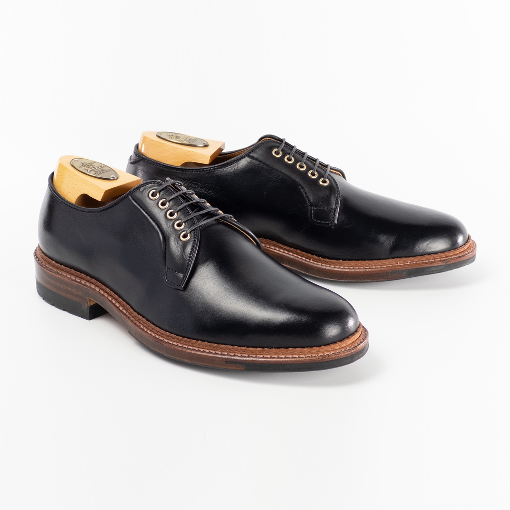 D2410C Plain Toe Blucher (Black Chromexcel) – The Alden Shop D2410C Plain Toe Blucher (Black Chromexcel) – The Alden Shop