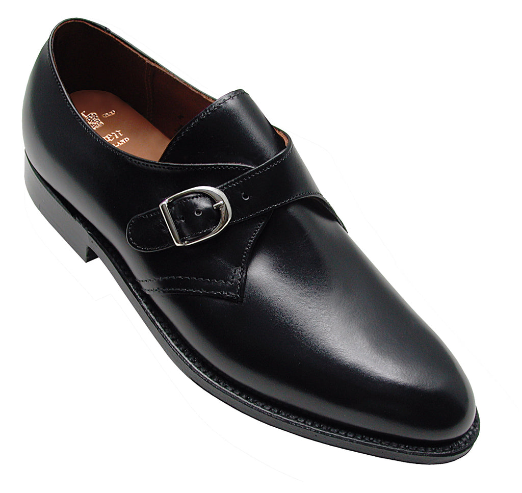 955 Plain Toe Monk Strap (Black Calfskin) – The Alden Shop