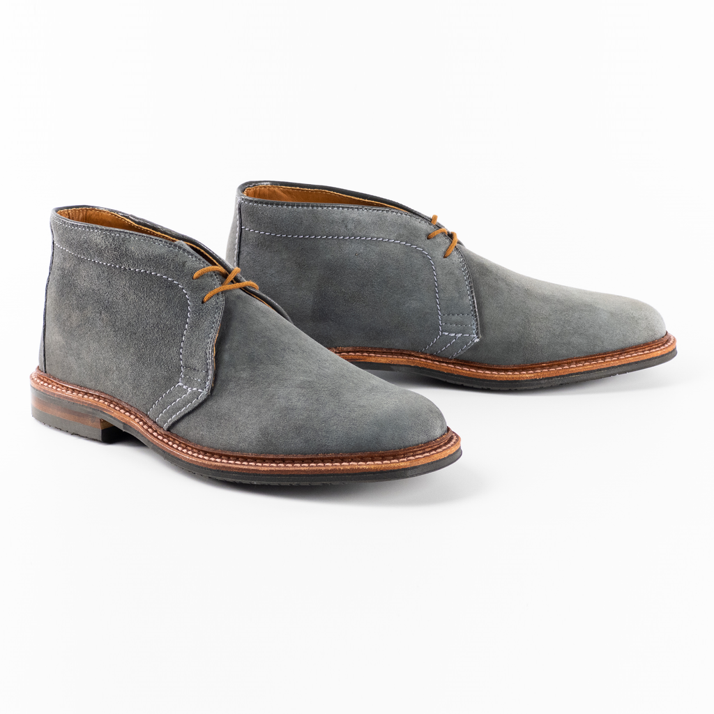 Grey suede top chukka boots