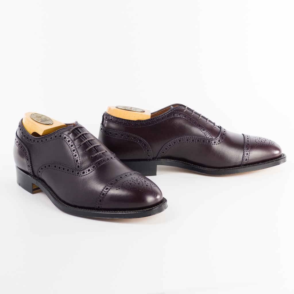 908 Medallion Perf Tip Bal Oxford (Burgundy Calf) The Alden Shop