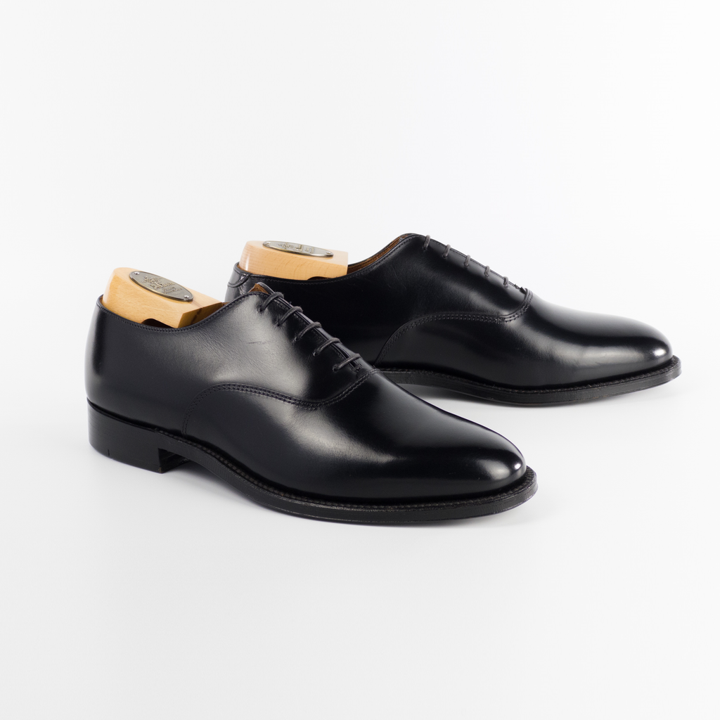 932 Plain Toe Bal Oxford Black Calf