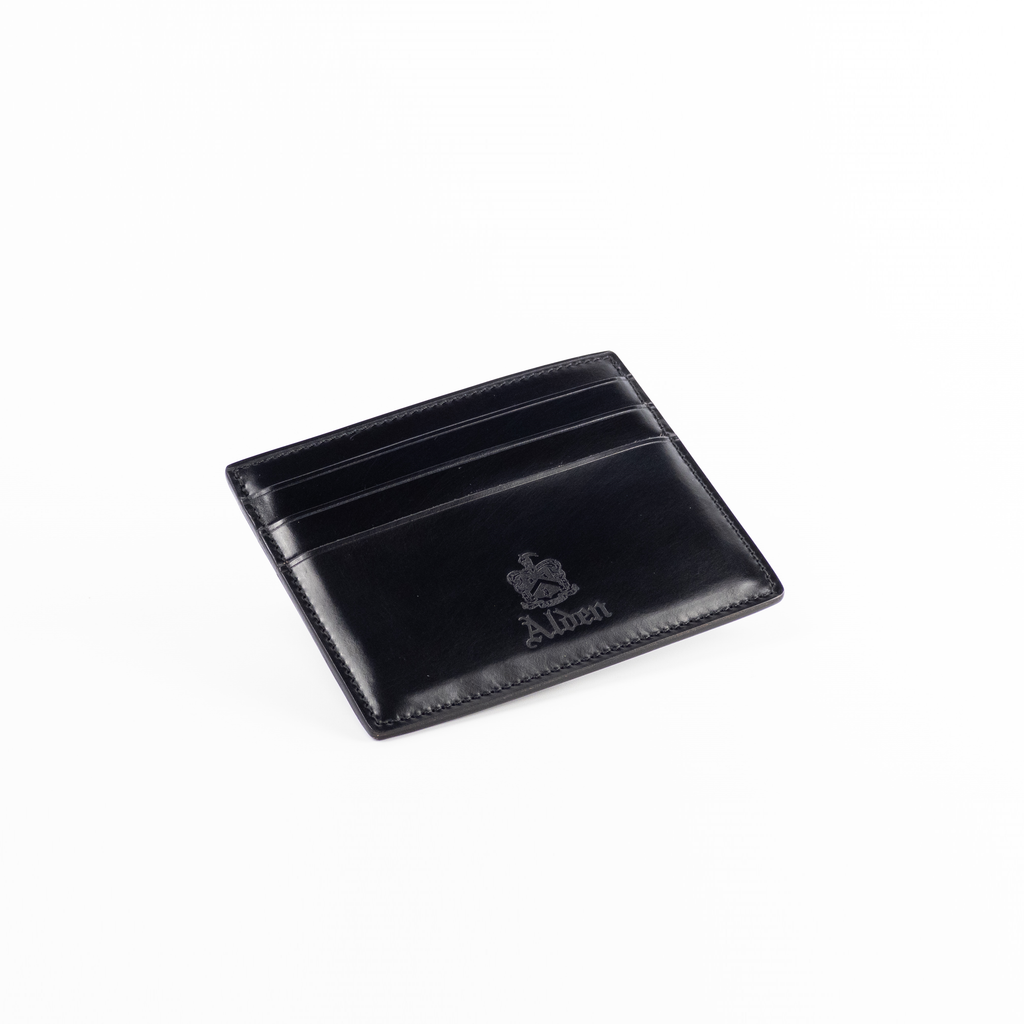 Alden Card Case (Black Shell Cordovan) – The Alden Shop Alden Card Case (Black Shell Cordovan) – The Alden Shop