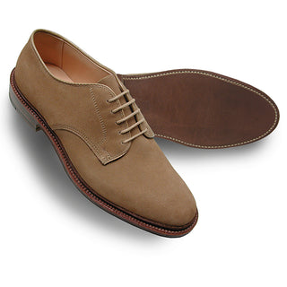 29332F Unlined Suede Plain Toe Blucher (Tan Suede)