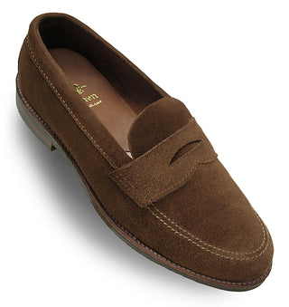 alden 6221L Unlined Penny Loafer (Snuff Suede with Rubber Sole)