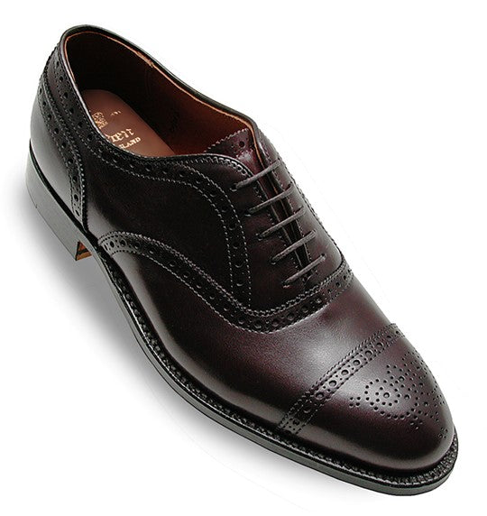 908 Medallion Perf Tip Bal Oxford (Burgundy Calf) – The Alden Shop