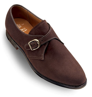 953 Plain Toe Monk Strap (Mocha Kid Suede)