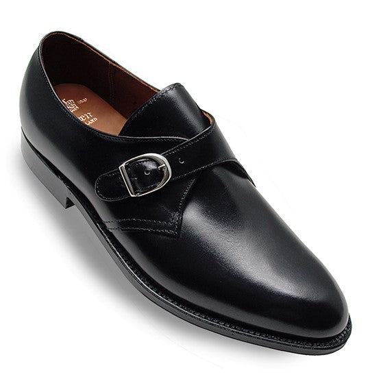 955 Plain Toe Monk Strap (Black Calfskin) – The Alden Shop