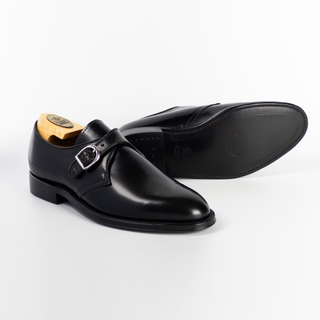 1655 Plain Toe Monk Strap (Black Shell Cordovan)