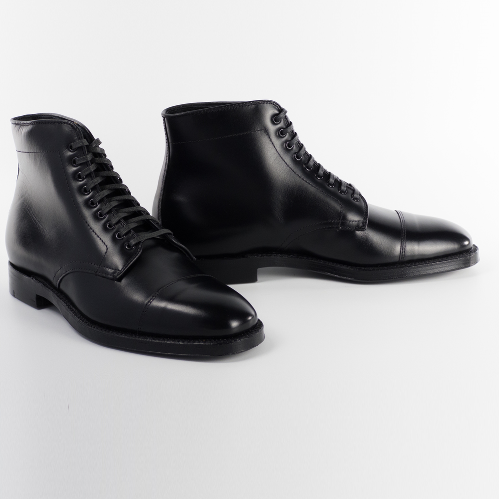 【極美品】ALDEN BLACKCALF LACEUP BOOTS 6H3917 3917 Straight Tip Boot (Black Calfskin) Limited To Stock On Hand