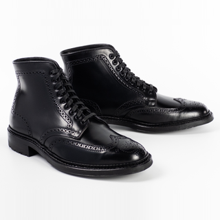 4465C Wing Tip Boot (Black Shell Cordovan)