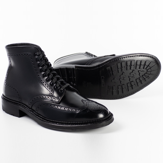 4465C Wing Tip Boot (Black Shell Cordovan)