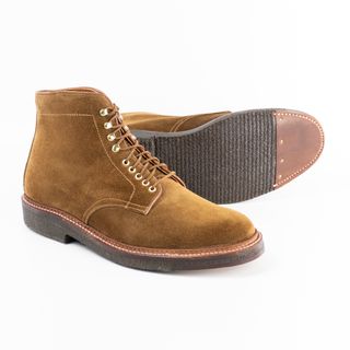 4511H Plain Toe Boot (Snuff Suede with Brass)