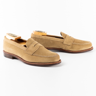 6244F Unlined Leisure Handsewn Penny Loafer LHS (Tan Suede)