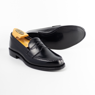 981 Leisure Handsewn Moccasin Penny Loafer (Black Calf) – The 