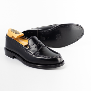 987 Leisure Handsewn Penny Loafer LHS (Black Shell Cordovan)