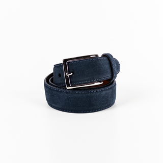 Alden Belt with Nickel Buckle (Navy Suede) The Alden Shop Alden Belt with Nickel Buckle (Navy Suede) The Alden Shop
