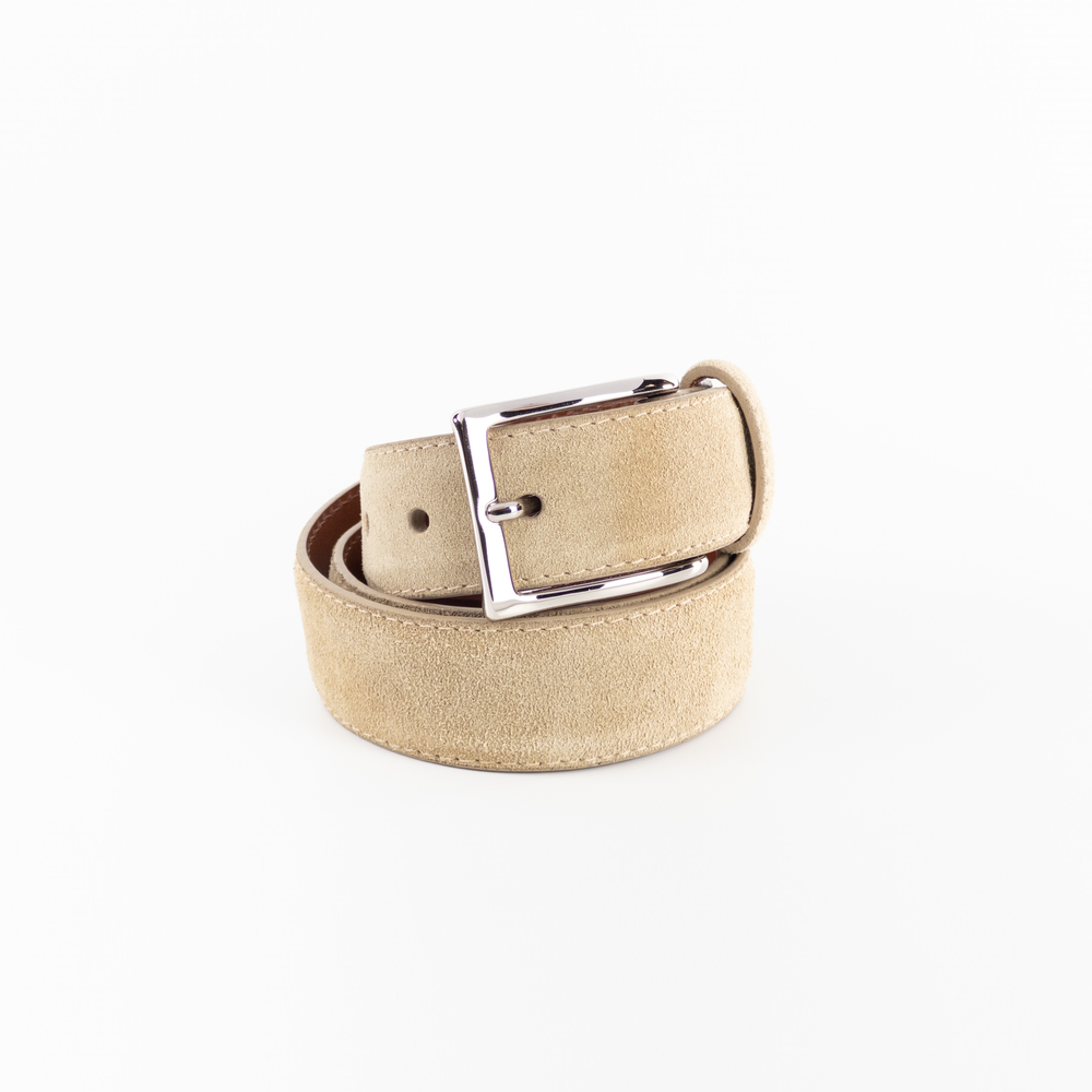 Alden Belt with Nickel Buckle (Tan Suede) – The Alden Shop